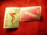 2 Serii 1 valoare RPR 1958 : Scrima si Medicina sportiva , stampilate