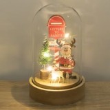 Cupola Decorativa de Craciun cu Ren din Lemn &amp; LED &Oslash;7,5x12cm, CMCLASS