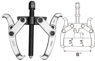 TOTAL - EXTRACTOR RULMENTI CU 2 BRATE - 6&amp;quot; (INDUSTRIAL) PowerTool TopQuality foto