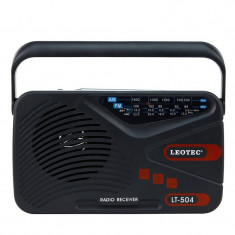 Radio portabil clasic Leotec LT-504 Negru foto