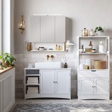 Cumpara ieftin Dulap de depozitare pentru lavoar, Vasagle, Auriu, 70x16x70 cm