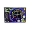 Cort Constructii Copii Fosforescent, Kit Fortareata DIY, 87 Piese, Bete Fluorescente, Joc Creativitate, Cadou Original