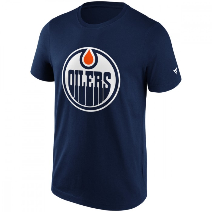 Edmonton Oilers tricou de bărbați Primary Logo Graphic navy - M