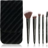 Brushworks Mini Travel Face &amp; Eye Brush Set set de călătorie cu pensule