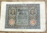 BNKSTR03DE Bancnotă Veche Germania 100 Mark 1920 (Reichsbanknote), Republica de la Weimar, Medalioane Portret, Colecție Numismatică