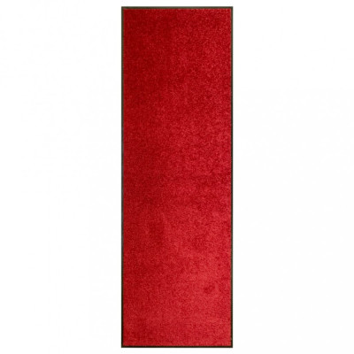 Covoraș de ușă lavabil, roșu, 60 x 180 cm foto