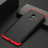Husa 360 Samsung Galaxy S9 Plus, Magnetica, Sticla Securizata, Negru/Rosu, Anti-soc, Anti-zgarieturi