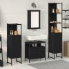 Set de mobilier pentru baie 4 pcs Stejar negru Lemn compozit