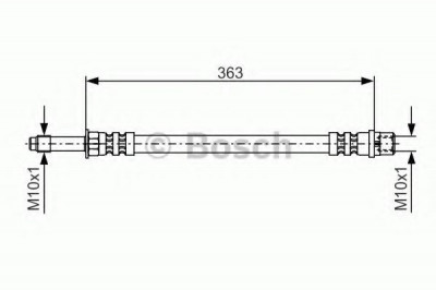 Conducta / cablu frana MERCEDES SPRINTER 2-t platou / sasiu (901, 902) (1995 - 2006) BOSCH 1 987 476 295 foto