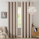 Set 2 Draperii Blackout, 140 x 245 cm, Bej - CN