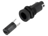 Clemă Siguranțe 5x20mm 10A Neagră 250VAC