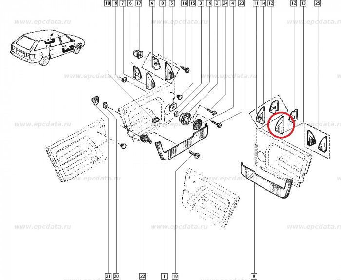 Ornament interior usa dreapta fata, original 7700764278 Kft Auto