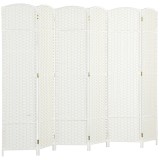 HOMCOM Paravan Decorativ pliabil cu 6 panouri, 240x170 cm, Negru | Aosom Romania