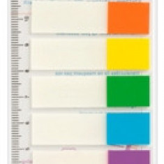 Stick Index Plastic Transparent Color 45 X 12 Mm, 8 X 15 File/set, Stick"n - 8 Culori Transp./neon