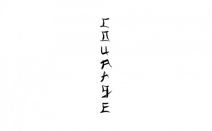 Sticker decorativ Text Japonez Courage, Negru, 85 cm, 3497ST
