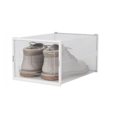 Set 3 cutii depozitare incaltaminte, semitransparente, 35 x 25 x 19.2 cm