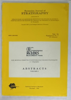 ROMANIAN JOURNAL OF STRATIGRAPHY , VOL . 76 : ABSTRACTS , VOLUME 2 , 1995 foto