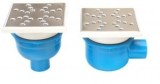 Sifon Pardoseala Patrat Cu Inaltator / 150Mm - 95/125Mm - 50Mm