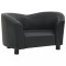 Canapea pentru caini, negru, 67x41x39 cm, piele ecologica