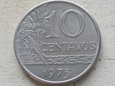 BRAZILIA-10 CENTAVOS 1975 foto