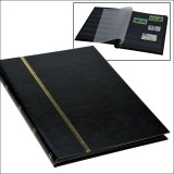 Clasor pentru timbre, format de carte 170 x 225 mm, 8 file 16 pagini negre - Negru