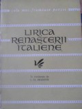 Lirica Renasterii Italiene - Colectiv, 1966, Editura Tineretului, Cele Mai Frumoase Poezii, Romana, 261 Pagini, Necartonata