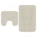 Cumpara ieftin VidaXL Set covorașe baie, 2 buc., textil, alb