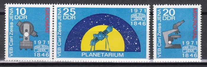 Germania RDG 1971-Astronomie-Cea de-a 125-a aniversare a lui Carl Zeiss Jena,MNH