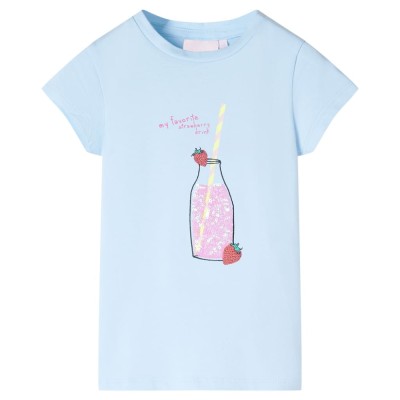 Tricou pentru copii, albastru pal, 104 foto
