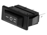 Rocker SP3T 16A/250VAC 20A/28VDC Negru ON-OFF-ON