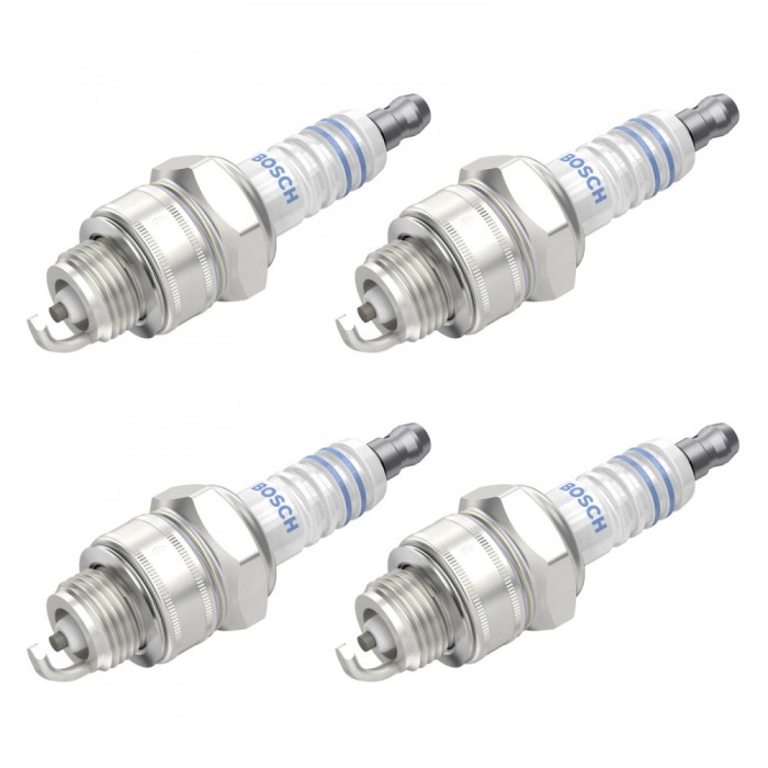 Set 4 bujii scanteie Bosch pentru Aro 10, Dacia 1100, 1210, 1300, 1310, 1410, Nova, Pick Up