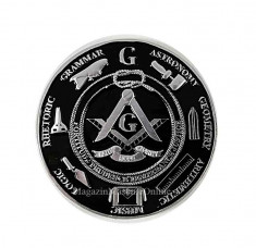 Sticker Auto Aluminiu cu Simboluri Masonice foto