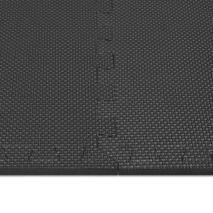 Covor pentru protectie pardoseala, Puzzle, 6 bucati, Negru