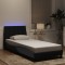 Gossi cadru de pat cu lumini led, negru, 80x200 cm, catifea