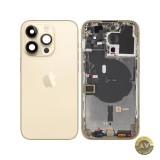 Capac Baterie Apple iPhone 14 Pro Cu Carcasa Mijloc Auriu Swap