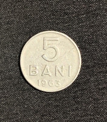 Moneda 5 bani 1963 RPR foto
