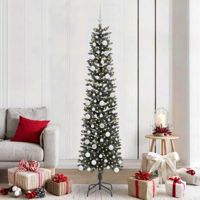 vidaXL Brad de Crăciun artificial cu 300 LED Verde 58 x 58 x 210 cm 3395955 foto