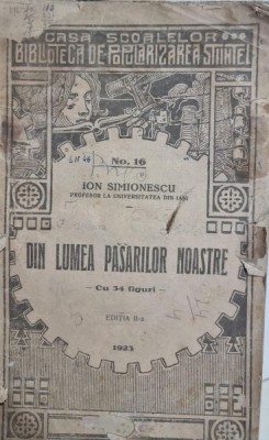 DIN LUMEA PASARILOR NOASTRE NO. 16, EDITIA A II-A de ION SIMIONESCU foto