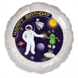 Balon folie rotund Space Party 43 cm