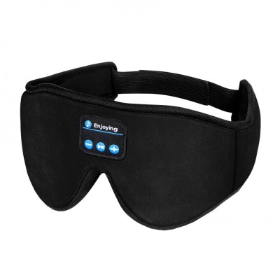 Casti de dormit cu masca pentru ochi, Cozevdnt, Bluetooth 5.0, 3D, negru, pentru somn lateral foto