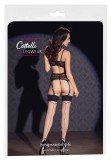 Ciorapi pentru portjartier , Culoare bej/negru k, Cotelli Legwear - marime S (2)