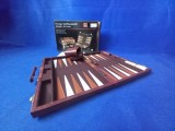 joc de table vintage - Prestige Backgammon _ cutie din piele ecologică