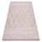 Covor ECO SISAL BOHO MOROC Caro 22297 franjuri - două niveluri de l&acirc;nă roz / cremă, covor reciclat, 175x270 cm