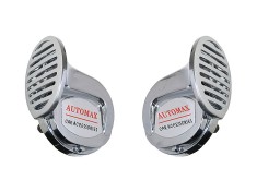 Set 2 claxoane auto Automax 12V cromate cu tonuri inalte si joase Kft Auto foto