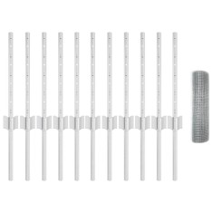 vidaXL &Icirc;ngrădire cu st&acirc;lpi Argintiu 0.4 x 25 m Oțel 3336344