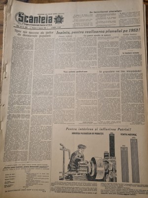 scanteia 5 ianuarie 1952-art orasul stalin( brasov),santierul naval constanta foto