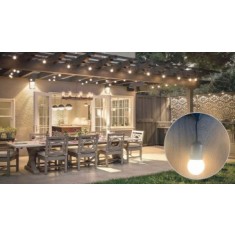 Ghirlanda luminoasa cu 1 pendul/ml si bec led opac, 1,5W/bec led, 10m lungime, interconectabila, lumina ambientala