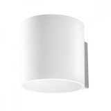 Lampă De Perete Vici Alb Sticlă 1 Bec Cilindric Modern De Interior