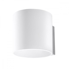 Lampă De Perete Vici Alb Sticlă 1 Bec Cilindric Modern De Interior