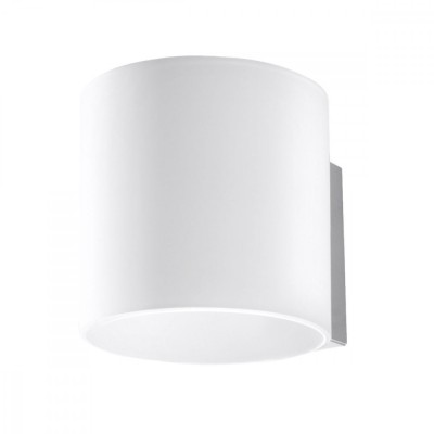 Lampă De Perete Vici Alb Sticlă 1 Bec Cilindric Modern De Interior foto